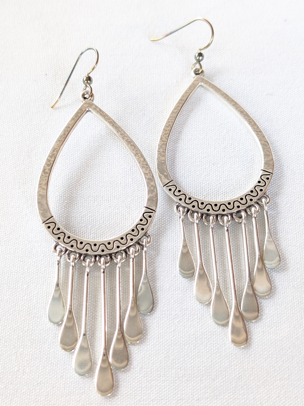 Brighton Teardrop Dangle Earrings with Fringe